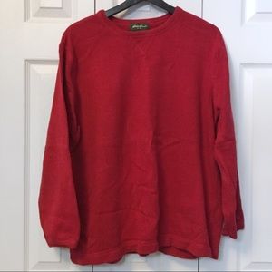 Eddie Bauer Women’s Red Cotton Sweater